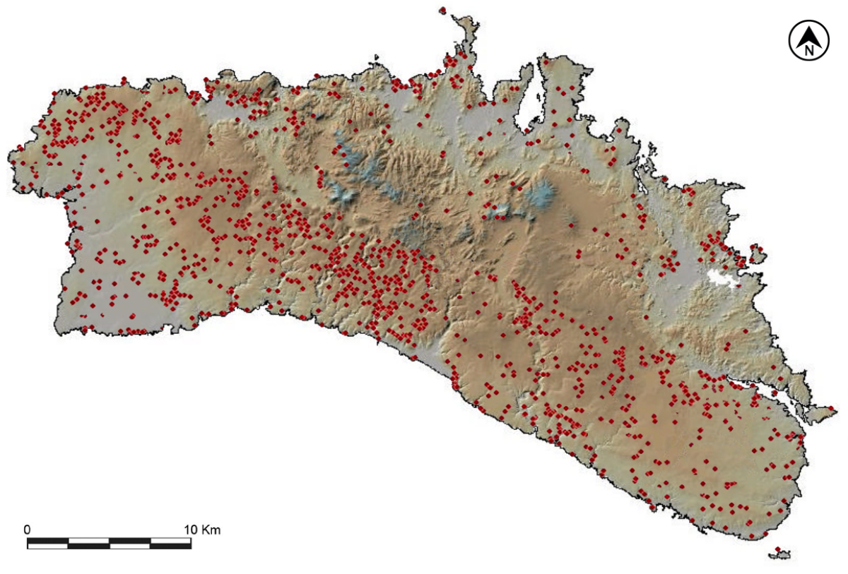 mapa dispersio jaciments